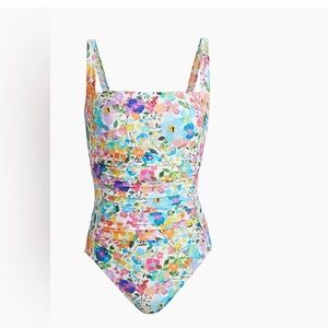 Johnny Was Multicolor Floral One Piece Swimsuit.S. NWT